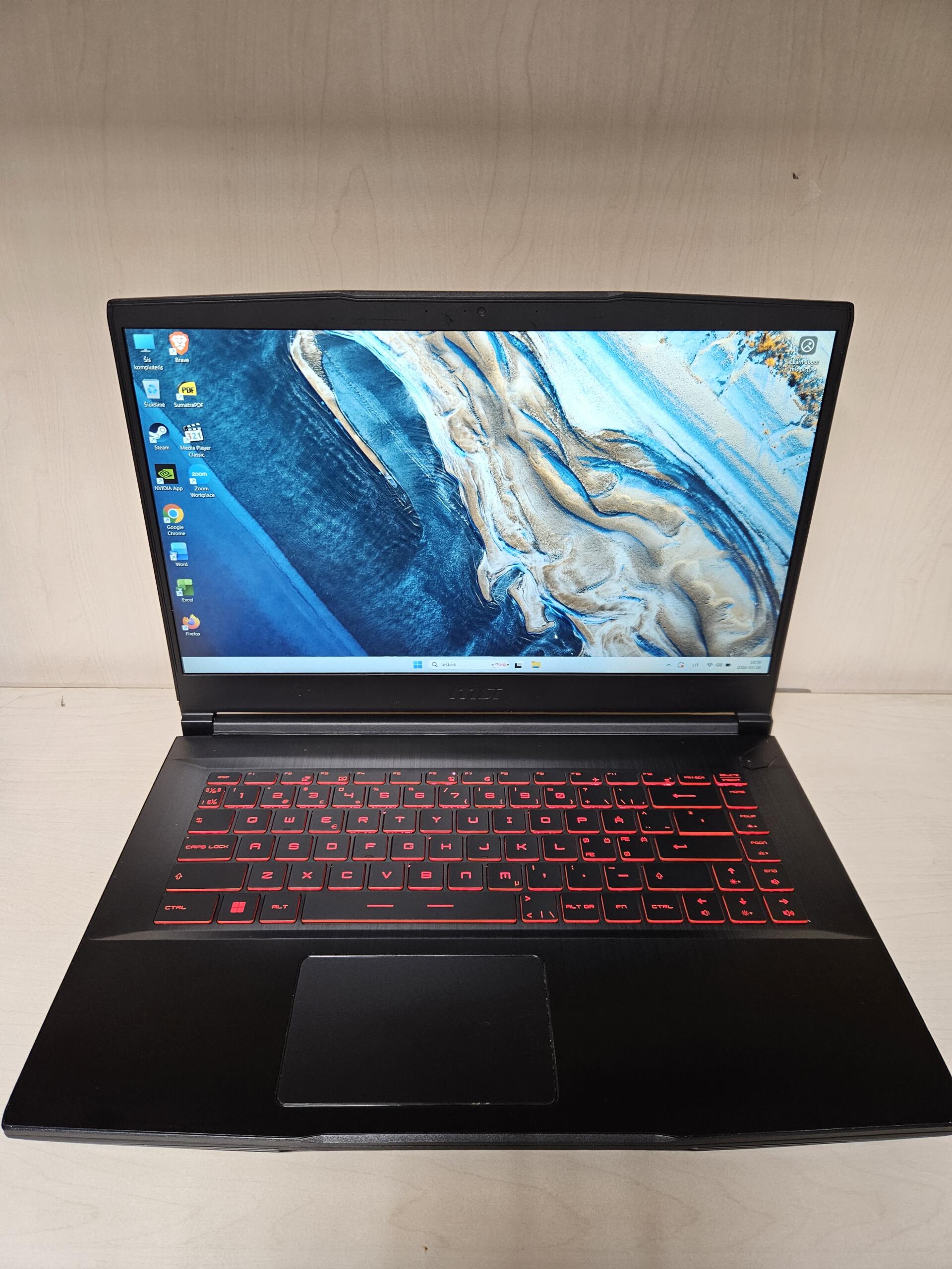 MSI GF63 Thin | 15.6" FHD 144 Hz | i5-11400H | 8GB | SSD 256 GB + HDD 1 TB | GTX 1650 Max-Q 4 GB