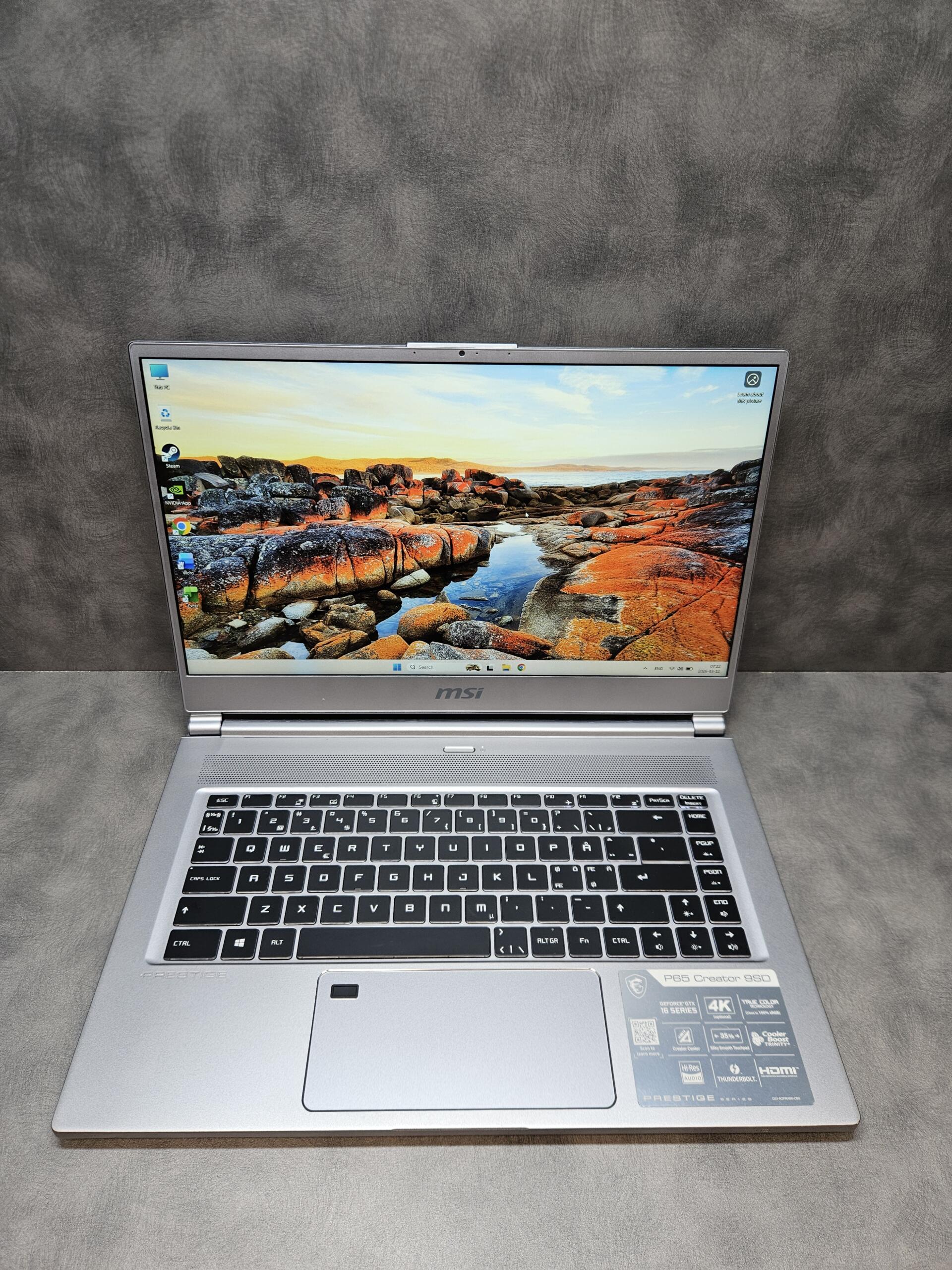 MSI Prestige P65 Creator | 15.6" FHD IPS | i7-9750H | 8GB | SSD 256 GB | GTX 1660 Ti Max-Q 6 GB