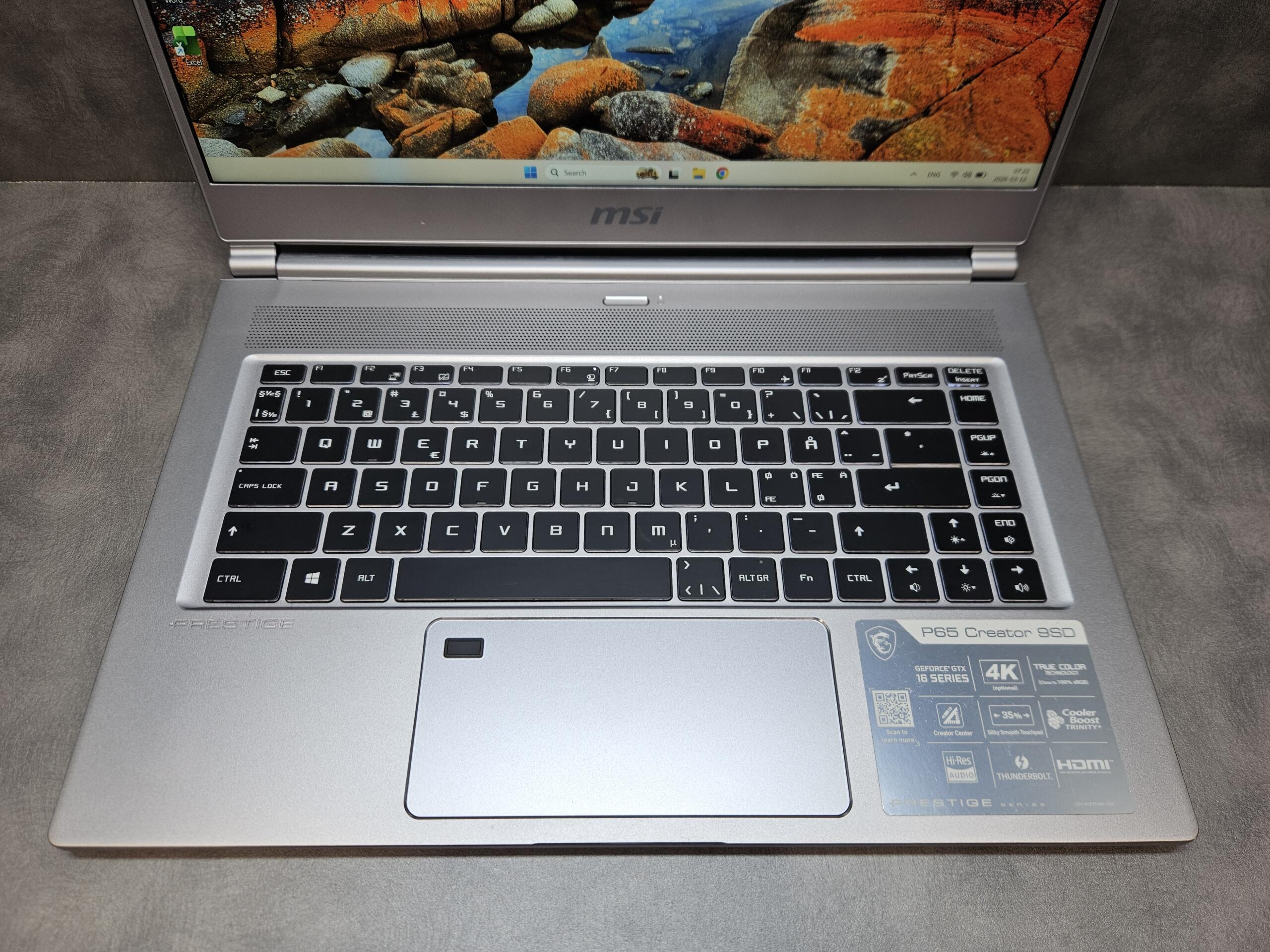 MSI Prestige P65 Creator | 15.6" FHD IPS | i7-9750H | 8GB | SSD 256 GB | GTX 1660 Ti Max-Q 6 GB - Image 2