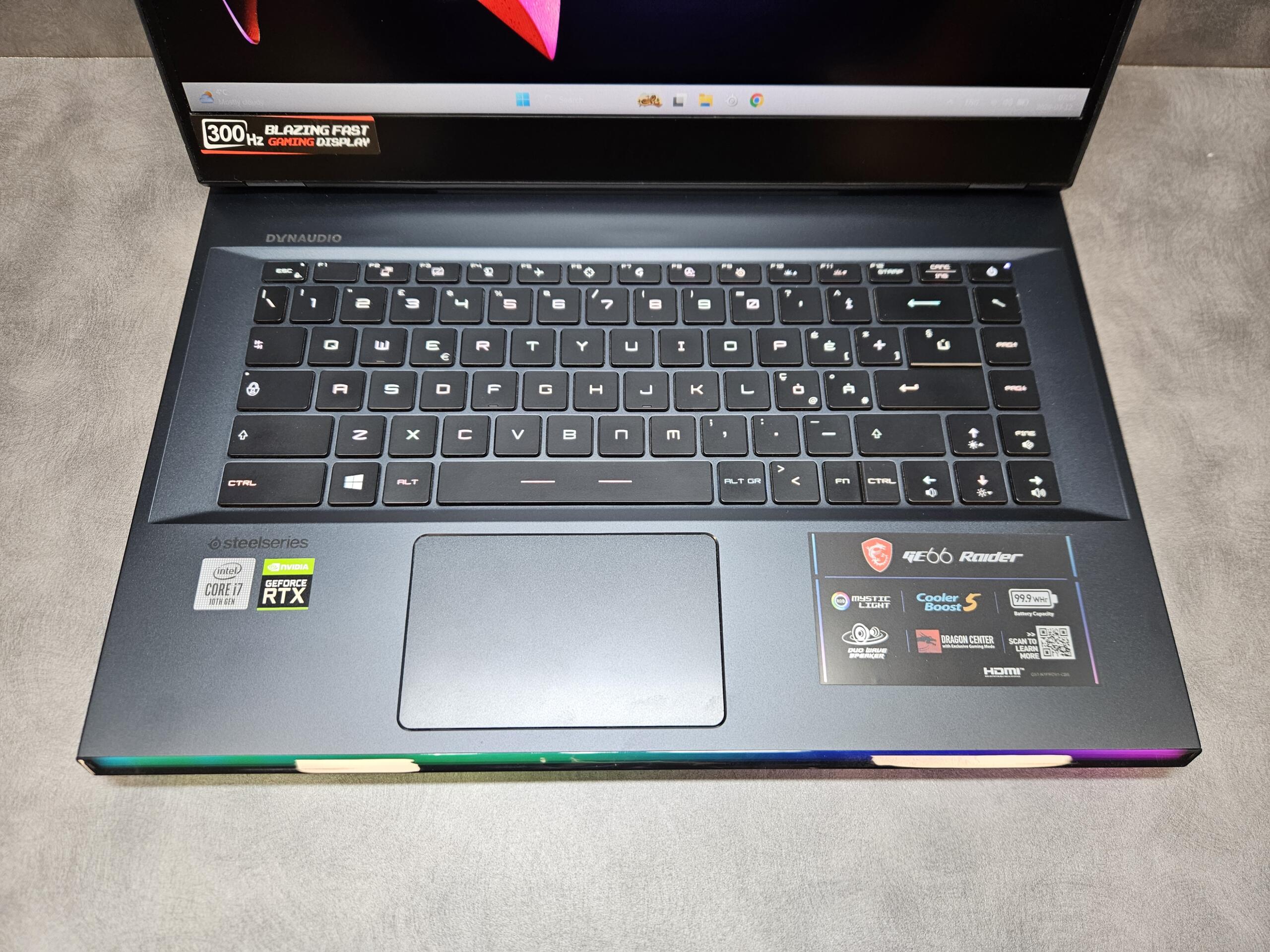 MSI Raider GE66 | 15.6" FHD 300 Hz | i7-10875H | 16GB | SSD 512 GB - Image 3