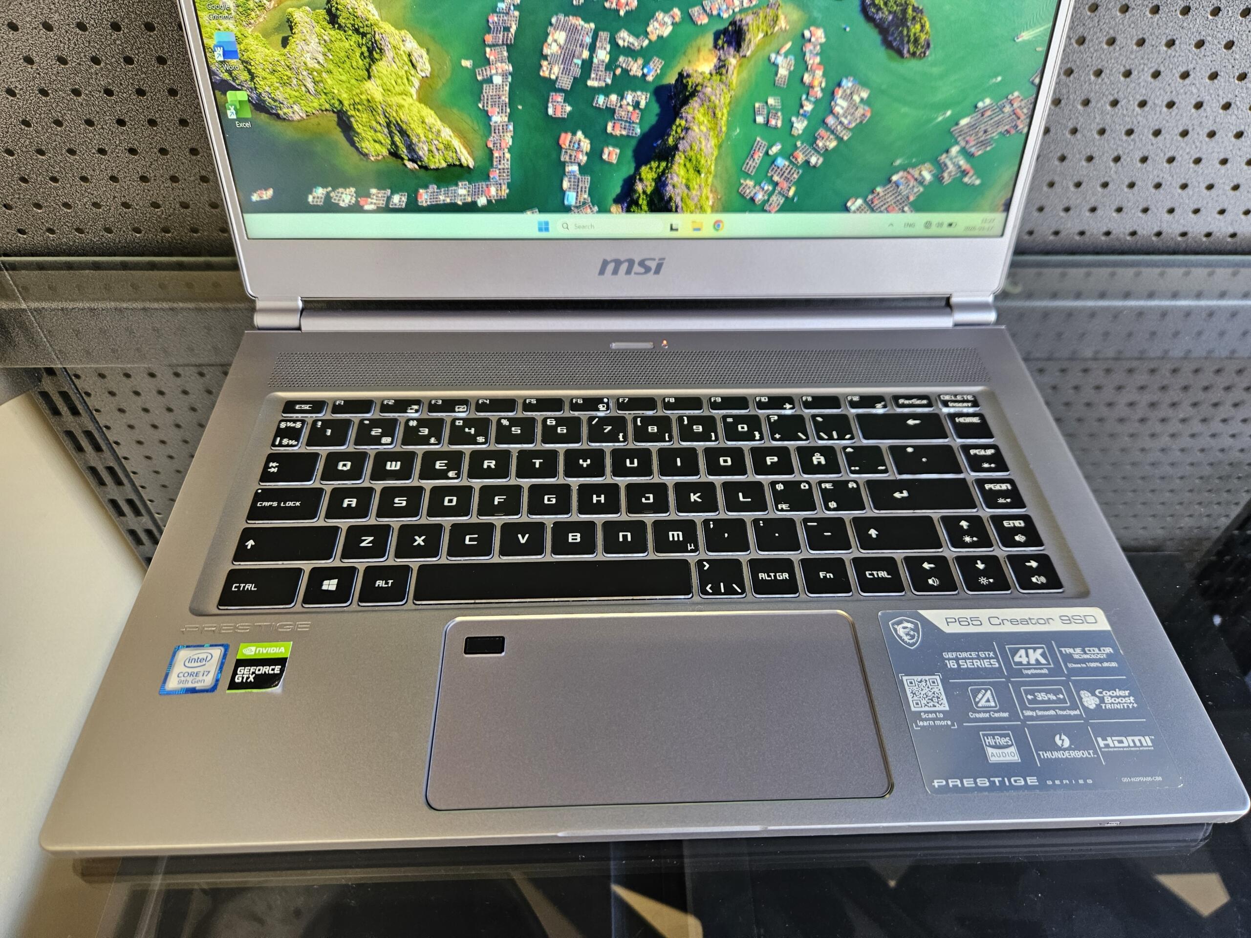 MSI Prestige P65 Creator | 15.6" FHD IPS | i7-9750H | 8GB | SSD 256 GB | GTX 1660 Ti Max-Q 6 GB - Image 2