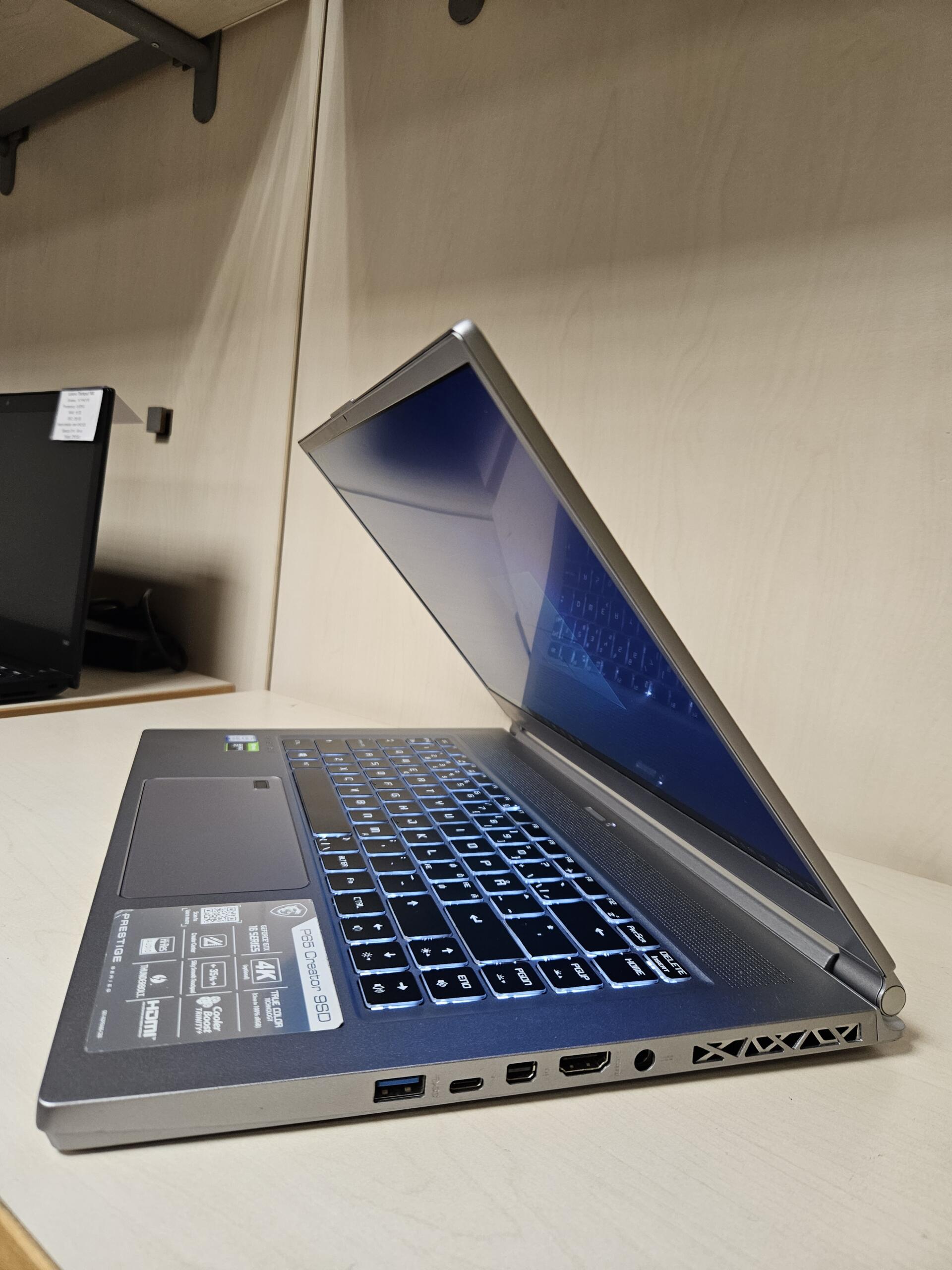 MSI Prestige P65 Creator | 15.6" FHD IPS | i7-9750H | 16GB | SSD 512 GB | GTX 1660 Ti Max-Q 6 GB - Image 5