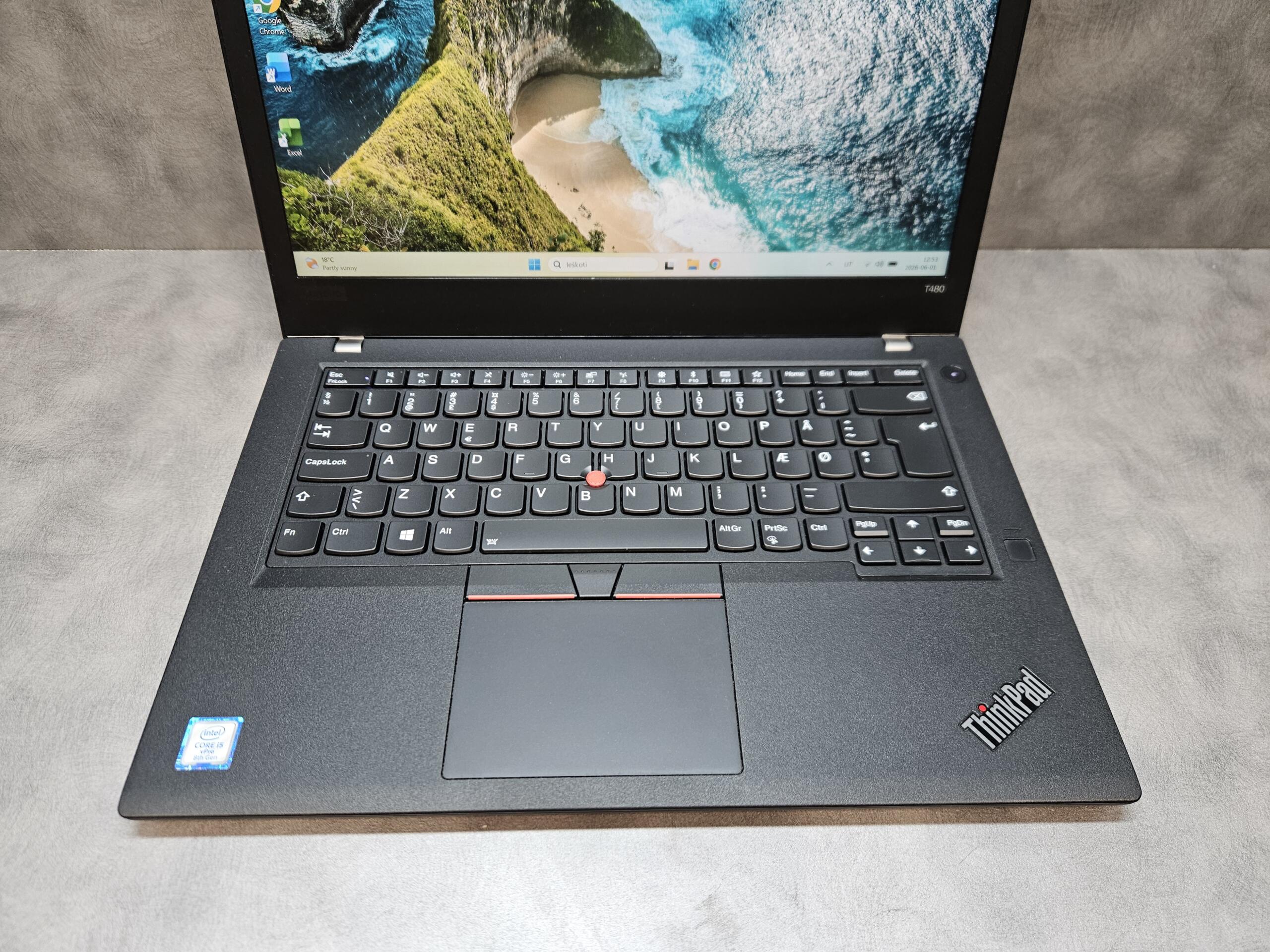 Lenovo ThinkPad T480 | 14.0"FHD IPS TOUCH | i5-8350U | 16GB | SSD 256 GB - Image 2