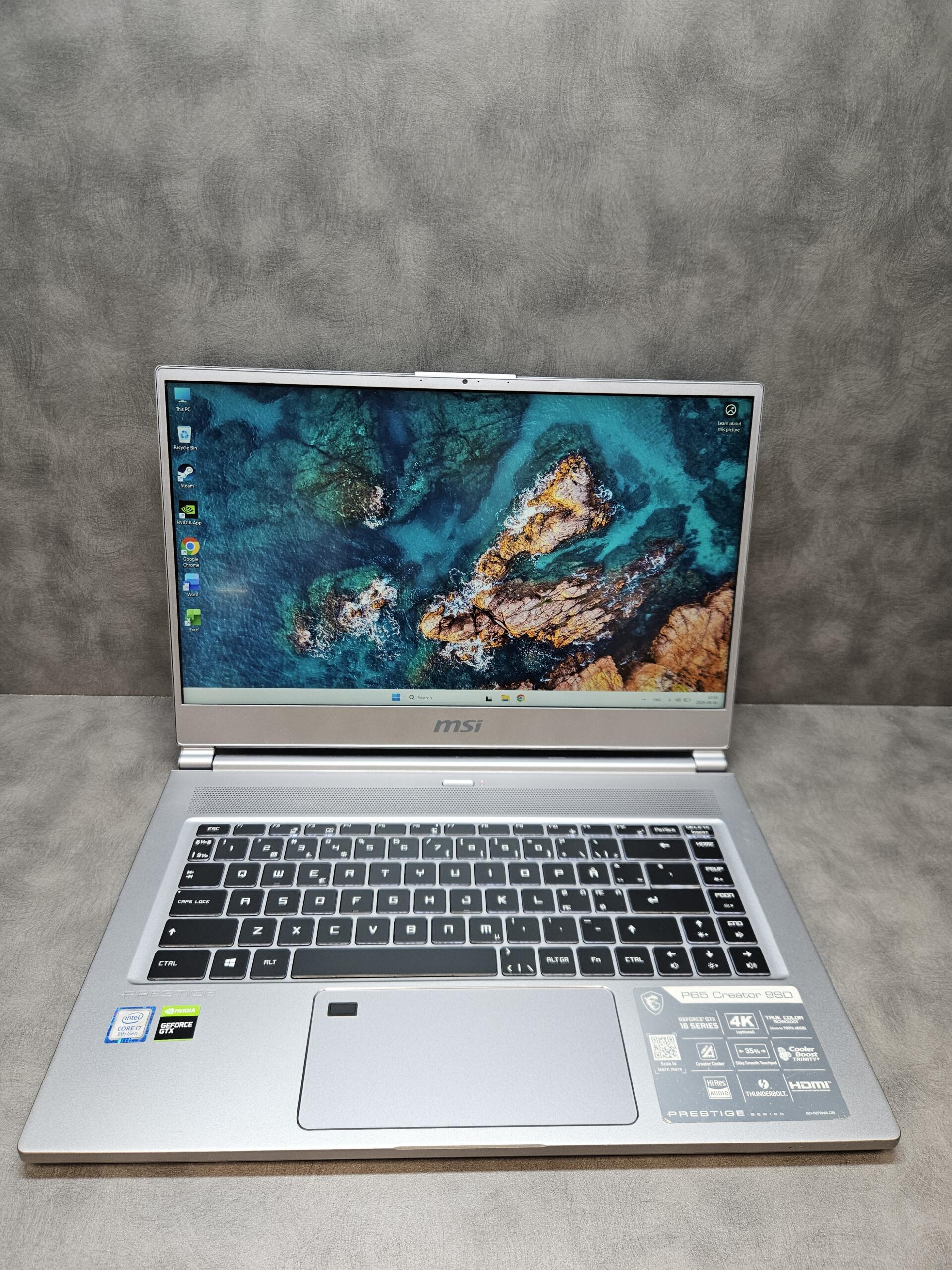 MSI Prestige P65 Creator | 15.6" FHD IPS | i7-9750H | 16GB | SSD 256 GB | GTX 1660 Ti Max-Q 6 GB