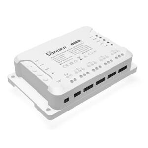 SONOFF išmanusis 4 kanalų jungiklis Wi-Fi, su RF 433MHz palaikymu, sauso kontakto