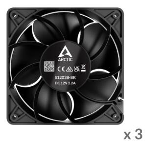 ARCTIC S12038-8 serverio ventiliatoriai, 4-pin, 120mm, 3 vnt.