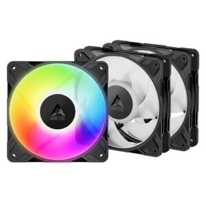 ARCTIC P12 PRO PWM PST A-RGB korpuso ventiliatoriai, 4-pin, 120mm, 3vnt.