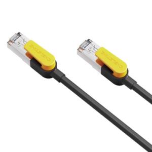 Kabelis Cat7 S/STP, 0.5m, juodas