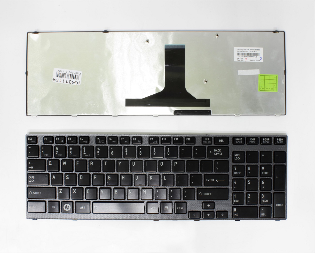 Klaviatūra TOSHIBA Satellite: A660, A665