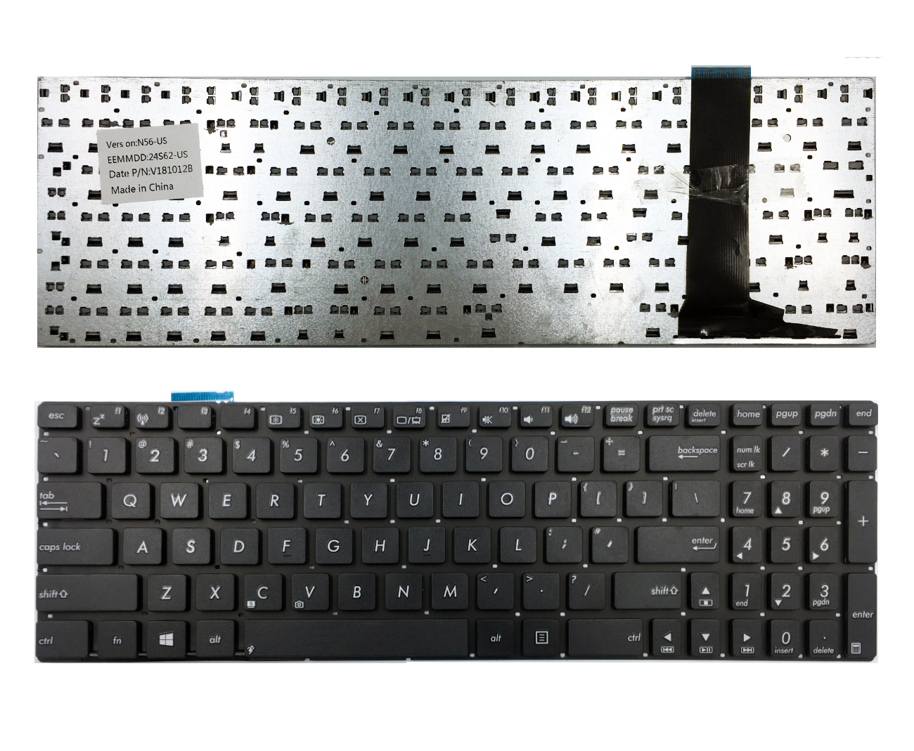 Klaviatūra ASUS: N56VB, N56J, N56JN