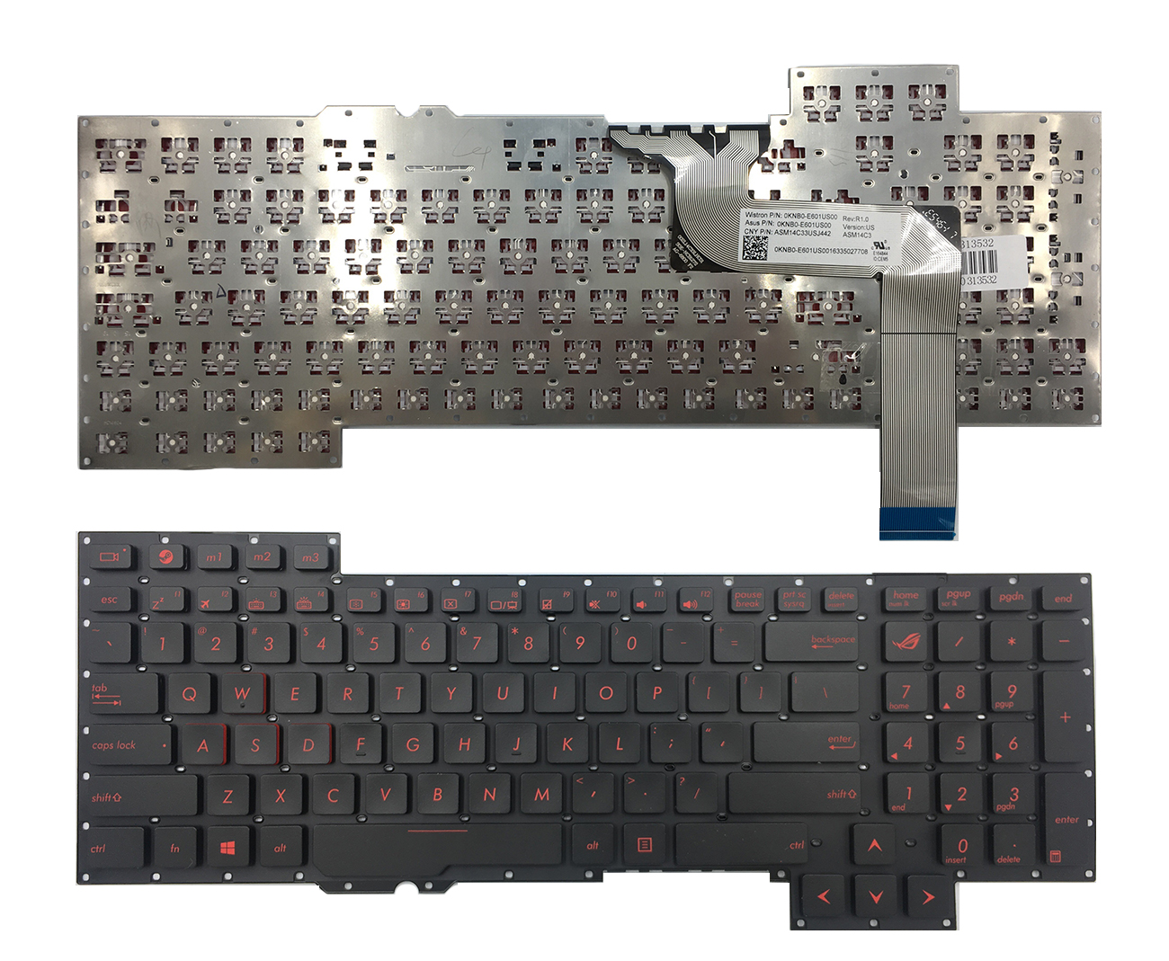 Klaviatūra ASUS: ROG G751, G751J, G751JL, G751JM, G751JT, G751JY