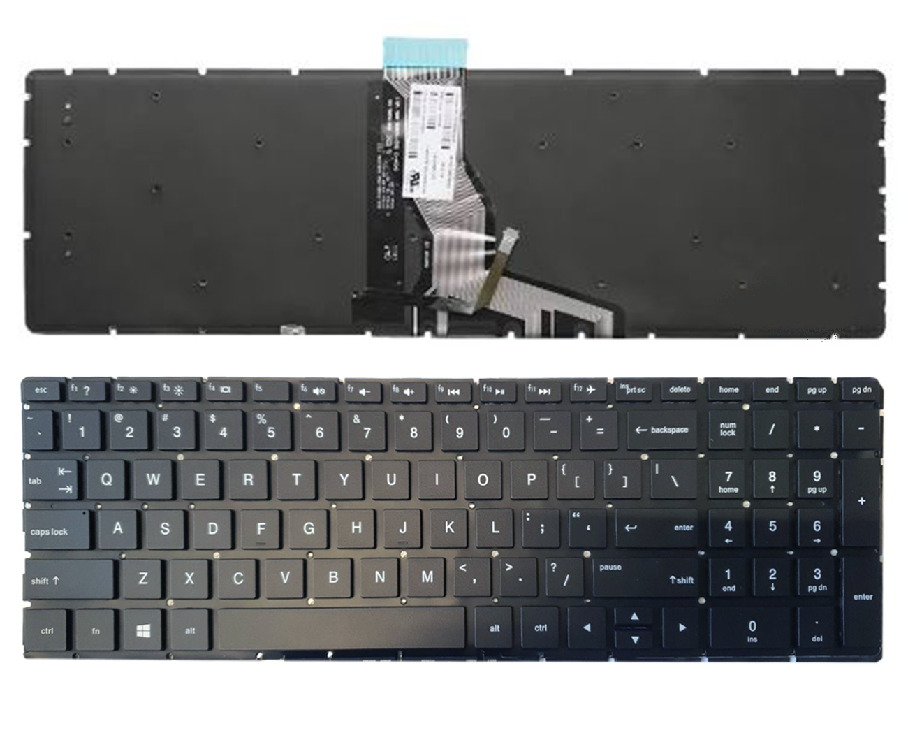 Klaviatūra HP 250 G6, 255 G6, 256 G6, 258 G6, 15-BS su apšvietimu (US)