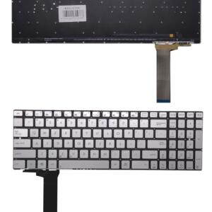 Klaviatūra ASUS N550J, US (sidabrinė)