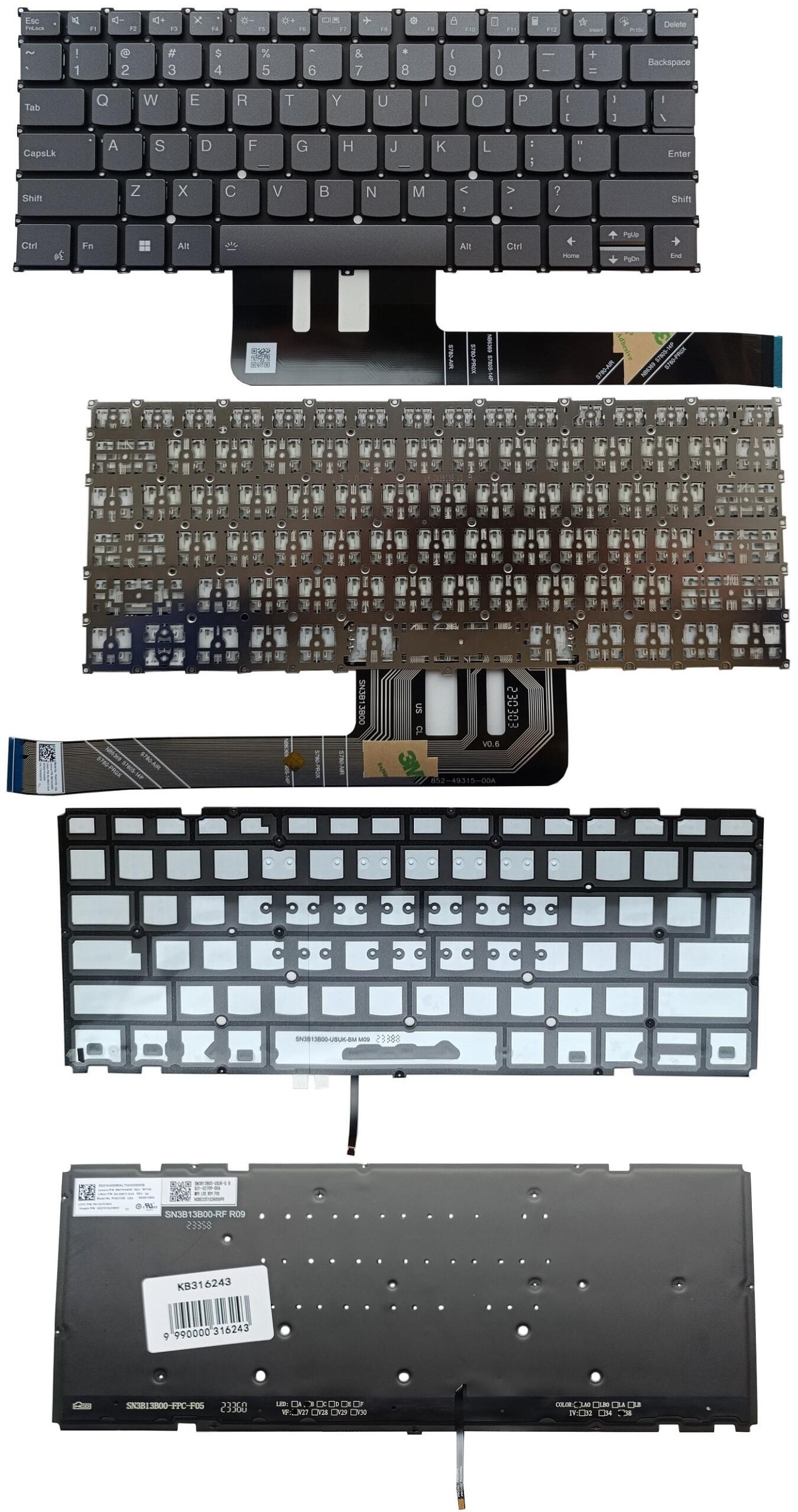 Klaviatūra LENOVO Yoga 7 14IRL8 2023, su pašvietimu, US