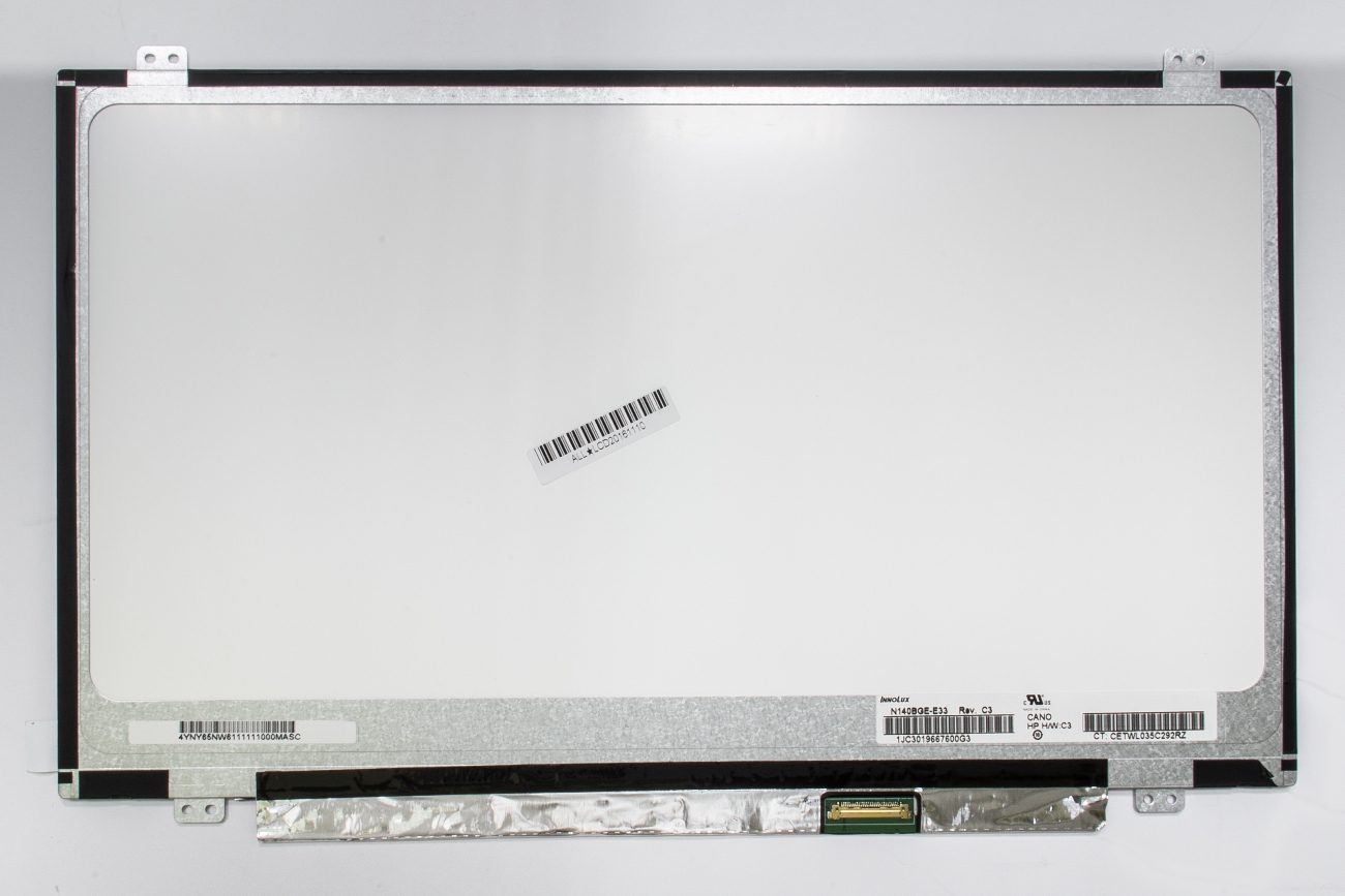 Ekranas 14.0", 1366x768, 60Hz, matinis, 30pin, dešinėje