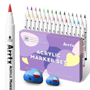 Akriliniai markeriai - flomasteriai ARRTX 30A, 30 spalvų, pastelinių atspalvių