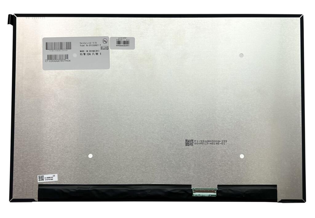Ekranas 16.0", 1920x1200, 165Hz, matinis, 40pin, dešinėje