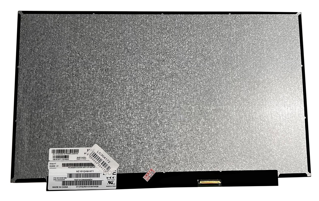 Ekranas 16.1", 2560x1440, 165Hz, matinis, 40pin, dešinėje, IPS