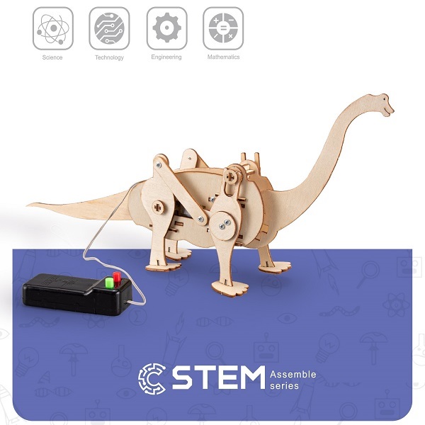 Medinis konstruktorius "Vaikščiojantis dinozauras", mokomasis modelis