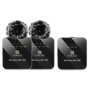 Bevielis skaitmeninis dvigubas mikrofonas, prisegamas, OTG USB Type-C, Lightning