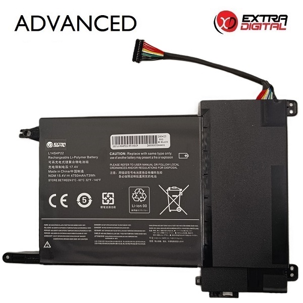 Nešiojamo kompiuterio baterija LENOVO L14S4P22, 4750mAh, Extra Digital Advanced