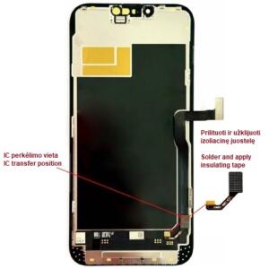 Ekranas skirtas iPhone 13 Pro Max, LTPO Soft OLED, 120Hz