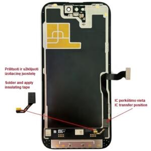 Ekranas skirtas iPhone 14 Pro, LTPO Soft OLED, 120Hz