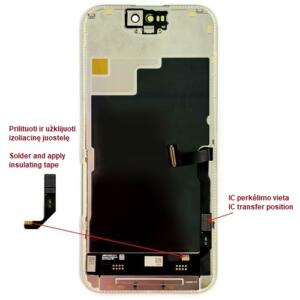 Ekranas skirtas iPhone 15 Pro, LTPO Soft OLED, 120Hz