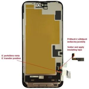 Ekranas skirtas iPhone 15 Plus, LTPO Soft OLED, 60Hz